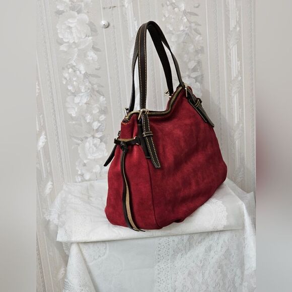 Dooney & Bourke Mail Syede Leather Trim Satchel NWOT - Picture 3 of 10